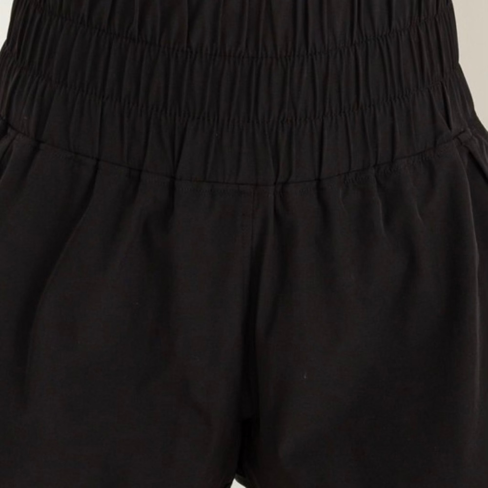 Black Paper Bag Waist Shorts - Picture 5 of 10